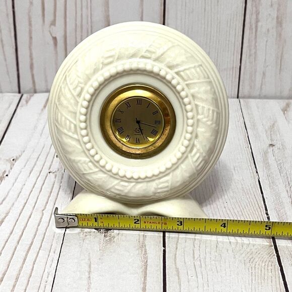 Lenox Woodland Timely Traditions Quartz Porcelain Round Ivory Clock - Picture 6 of 6